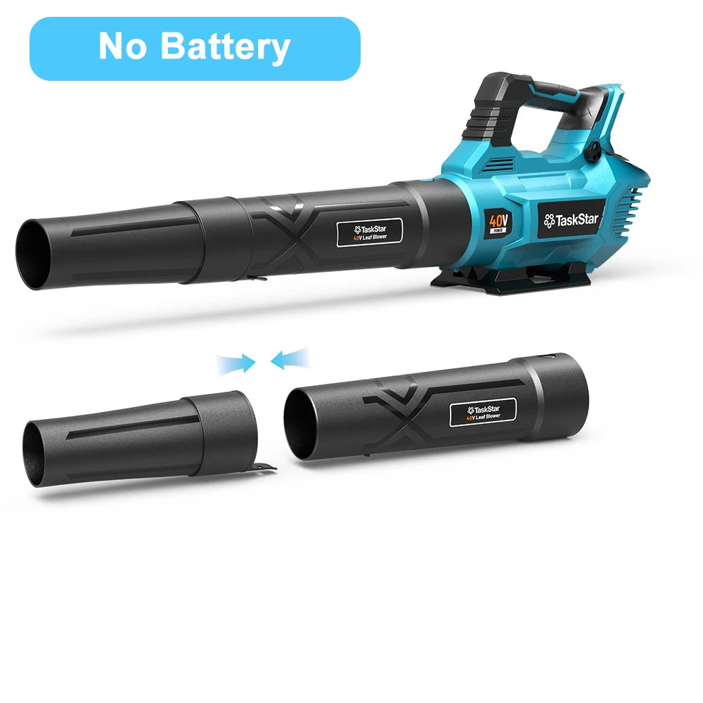 TaskStar Cordless Leaf Blower 40V 3-speed Adjustable Electric Air Blower 440CFM Garden/Yard Leaf Blower with 2 4000mAh Batteries&2 Chargers, Used for Dust/Leaves Removal